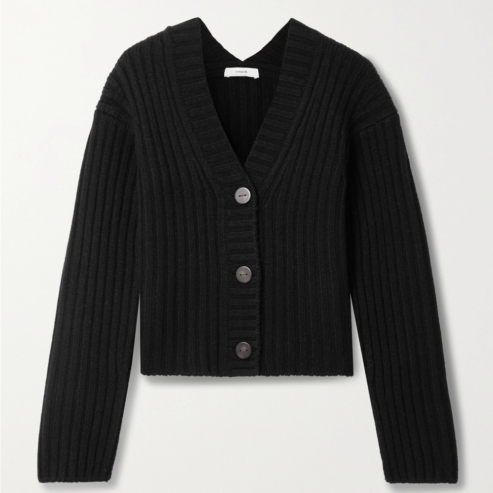 Vince cashmere cardigan wide sleeves v neck xs